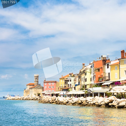 Image of Picturesque old town Piran, Slovenia.