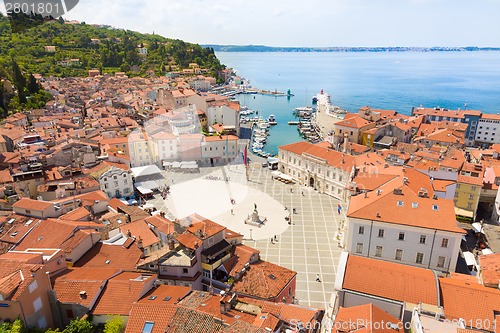 Image of Picturesque old town Piran, Slovenia.