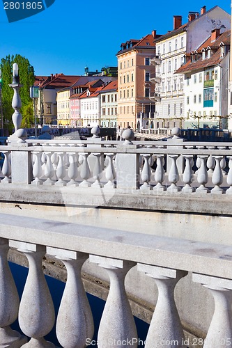 Image of Medieval Ljubljana, capital of Slovenia, Europe.