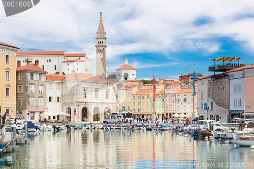 Image of Picturesque old town Piran, Slovenia.