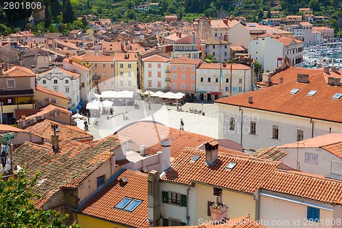 Image of Picturesque old town Piran, Slovenia.