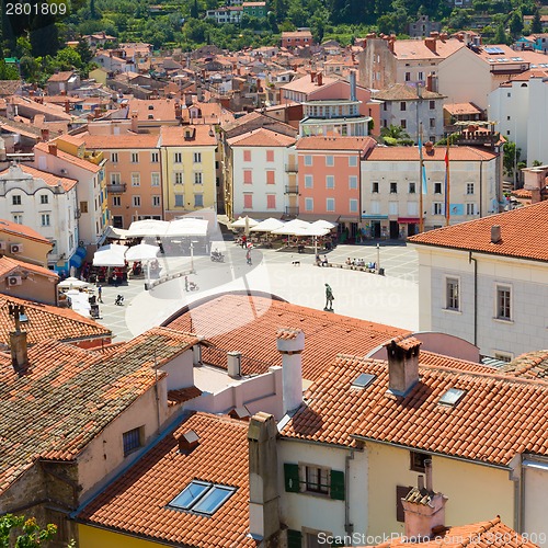 Image of Picturesque old town Piran, Slovenia.