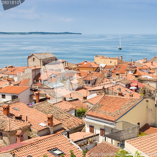 Image of Picturesque old town Piran, Slovenia.