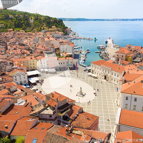 Image of Picturesque old town Piran, Slovenia.