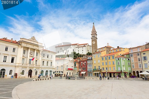 Image of Picturesque old town Piran, Slovenia.