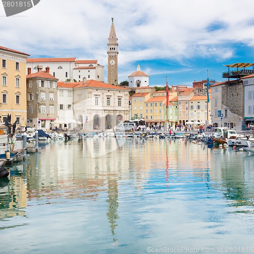 Image of Picturesque old town Piran, Slovenia.