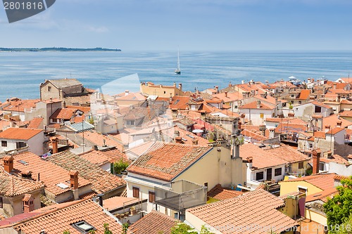 Image of Picturesque old town Piran, Slovenia.