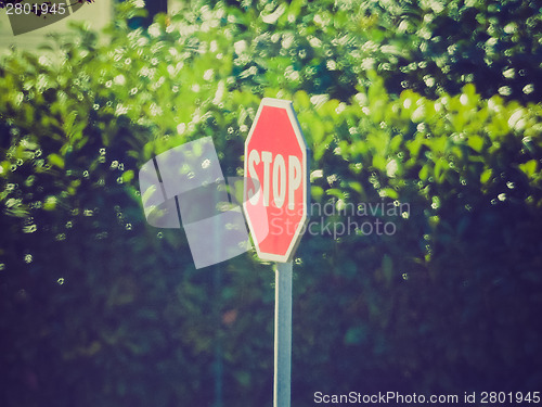 Image of Retro look Stop sign