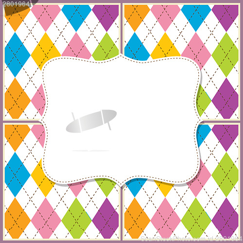 Image of Cool template frame design for greeting card