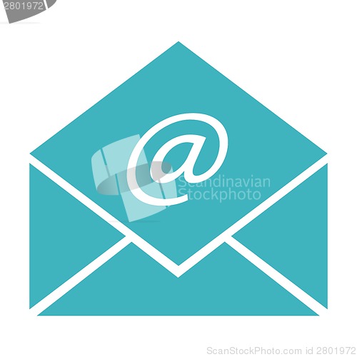 Image of envelope with electronic mail sign