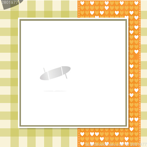 Image of Template frame design for greeting card