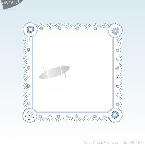 Image of Template frame design for greeting card