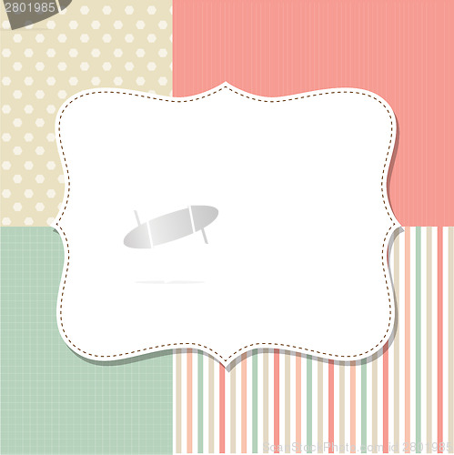 Image of Cool template frame design for greeting card