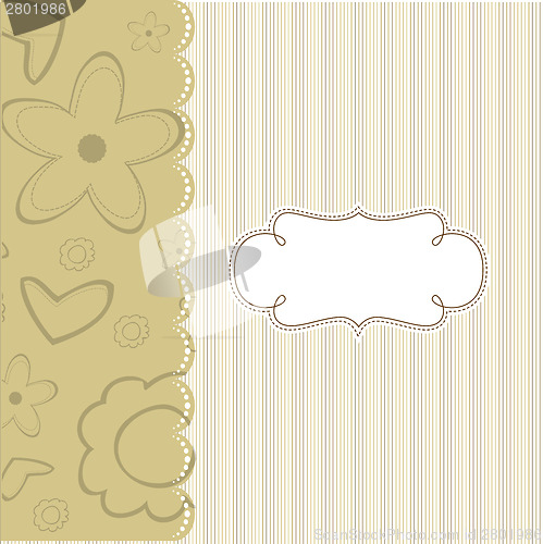 Image of Template frame design for greeting card