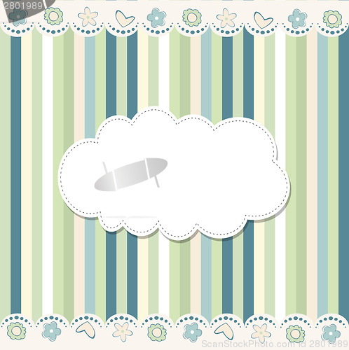 Image of Template frame design for greeting card