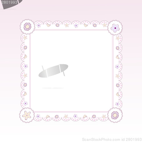 Image of Template frame design for greeting card