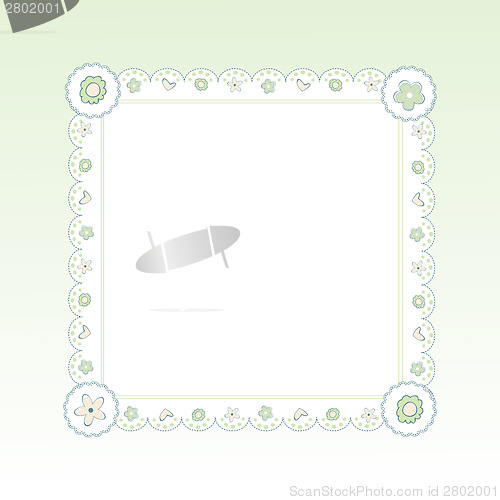 Image of Template frame design for greeting card