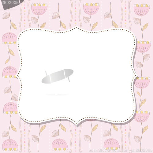 Image of Cool template frame design for greeting card