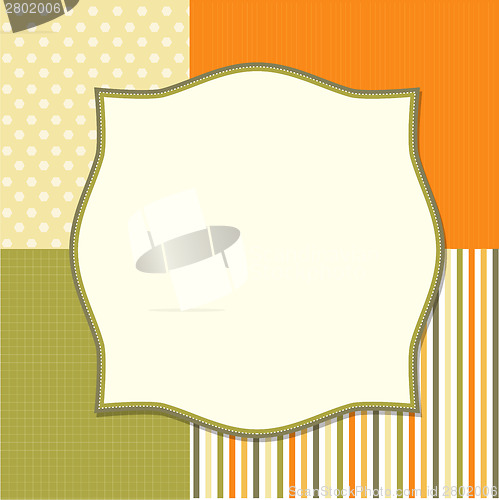 Image of Cool template frame design for greeting card