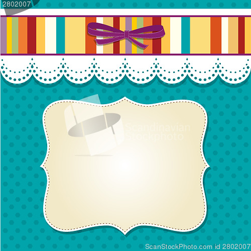 Image of Cool template frame design for greeting card