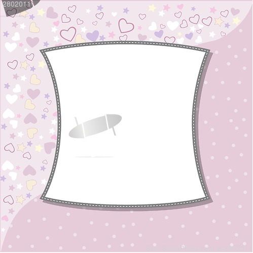 Image of Cool template frame design for greeting card