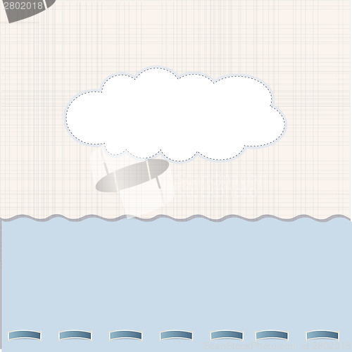 Image of Template frame design for greeting card