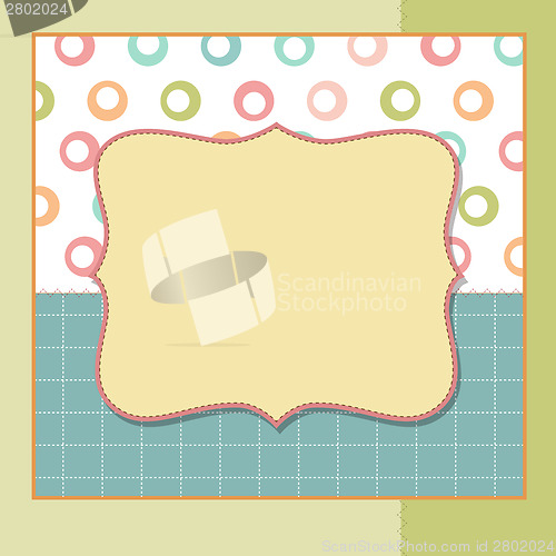 Image of Cool template frame design for greeting card