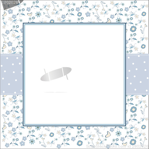 Image of Template frame design for greeting card