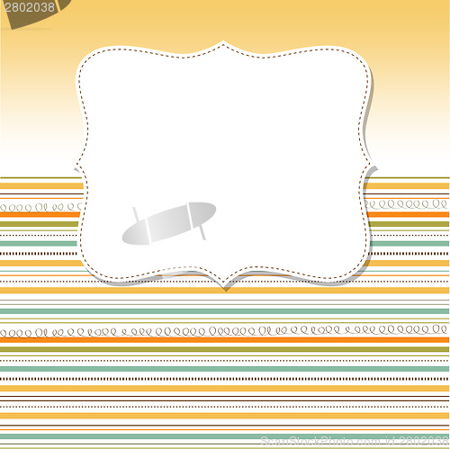 Image of Cool template frame design for greeting card