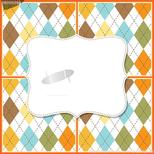 Image of Cool template frame design for greeting card