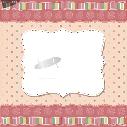 Image of Cool template frame design for greeting card