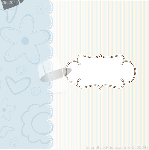 Image of Template frame design for greeting card