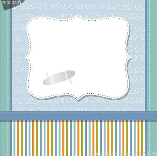 Image of Cool template frame design for greeting card