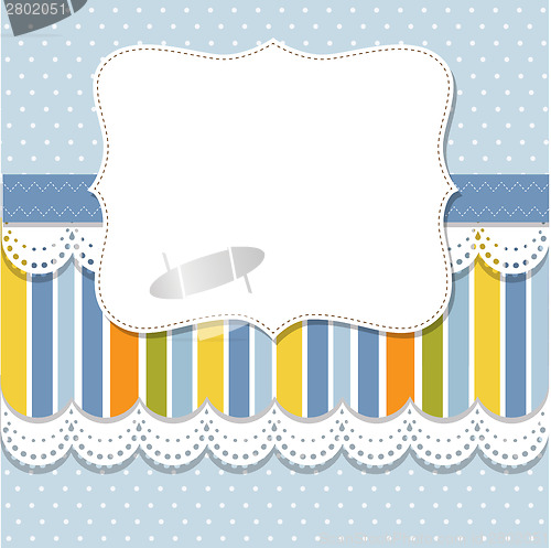 Image of Cool template frame design for greeting card