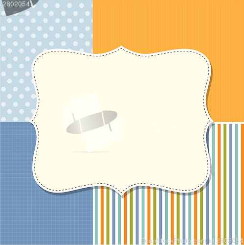 Image of Cool template frame design for greeting card