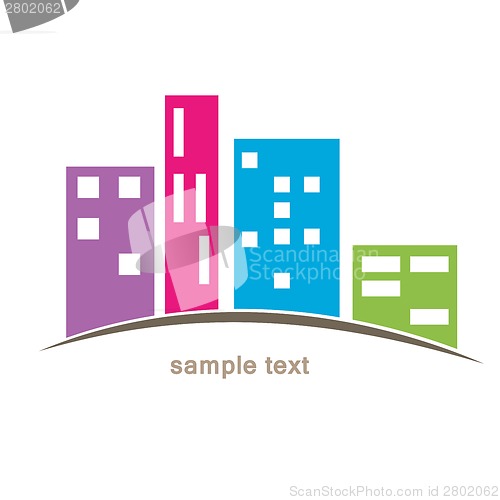 Image of city building icon design