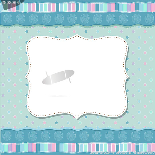 Image of Cool template frame design for greeting card