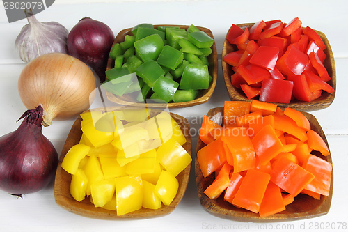 Image of Diced peppers