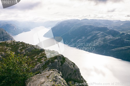 Image of View at Lysefjord from the mountain