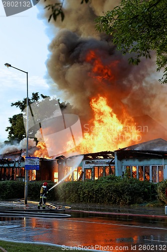 Image of Firemen in action