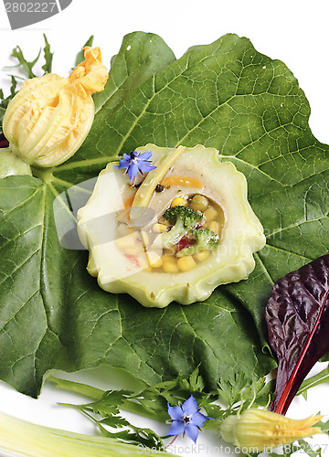 Image of Vegetables with pate in jelly