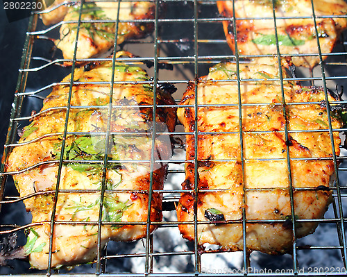 Image of Steaks on the grill 