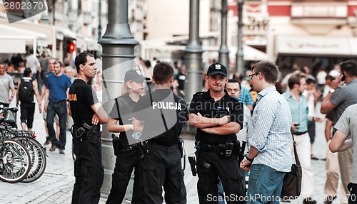 Image of Police patrol in Wroclaw, Poland