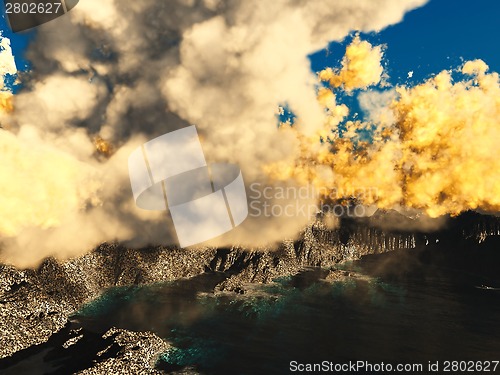 Image of Anak Krakatau erupting