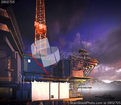 Image of Oil rig  platform