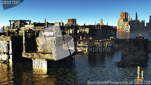 Image of Tsunami devastated  city