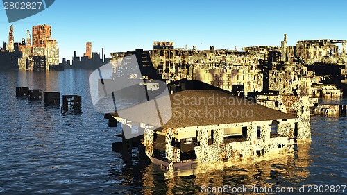 Image of Tsunami devastated  city