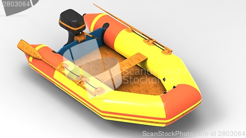 Image of Rubber motorboat