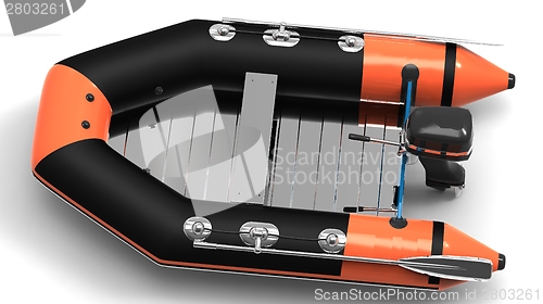 Image of Rubber motorboat