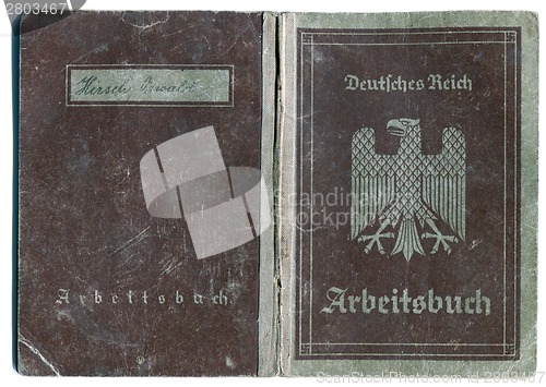 Image of German vintage EMPLOYMENT RECORD -WORK CERTIFICATE